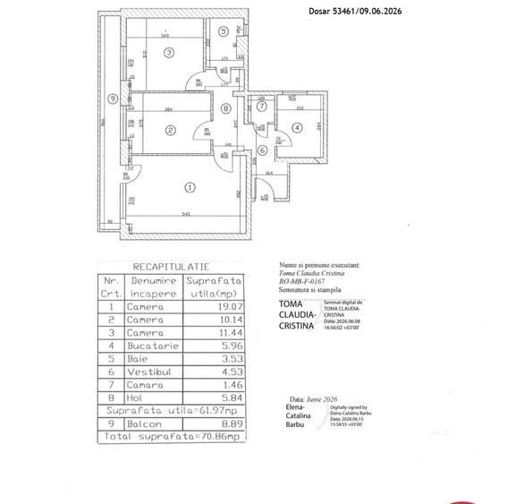 Apartament cu 3 camere decomandat în Drumul Taberei
