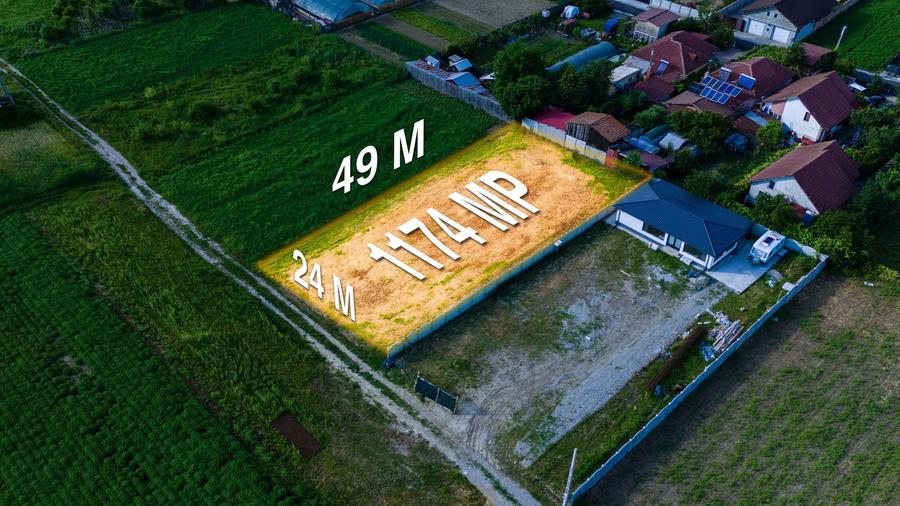 Teren de 1174 mp, în Racovița