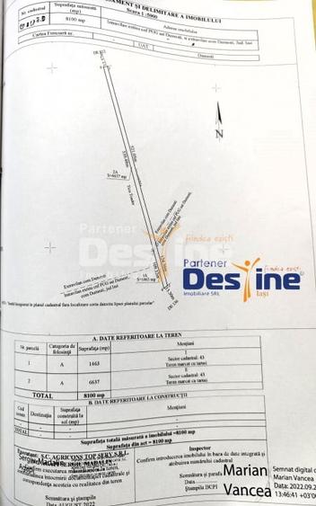 Teren Construcții intravilan de 8100 mp, în Dumești