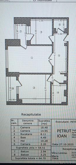 Apartament cu 2 camere decomandat în Vatra Luminoasă