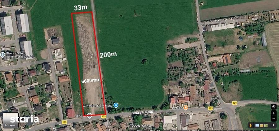 Teren de 6600 mp, în Hărăului