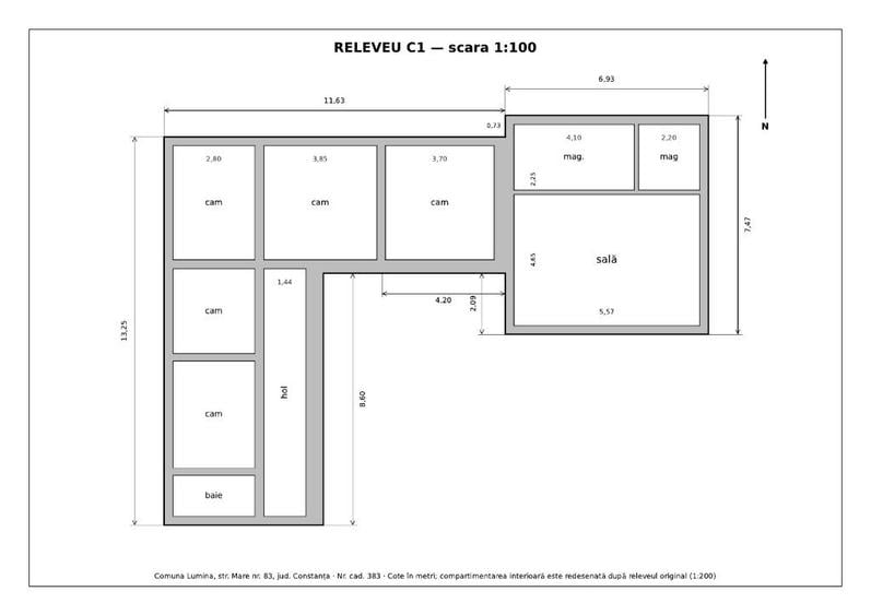 Casă cu 4 camere cu Teren 1056 Mp în Lumina