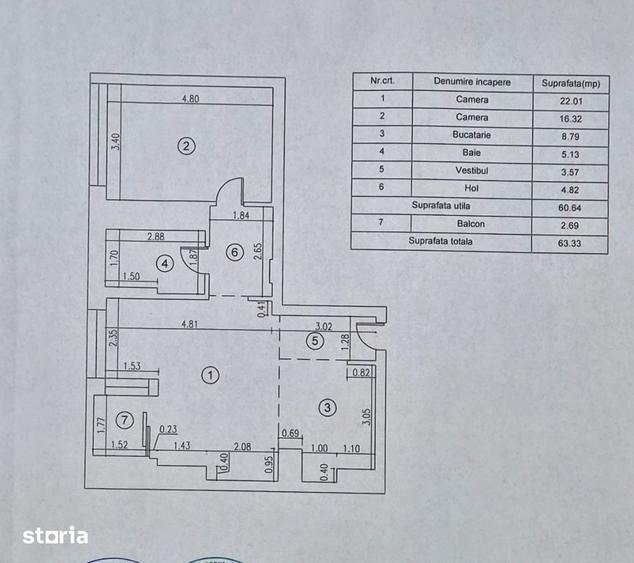 Apartament cu 2 camere în Băneasa