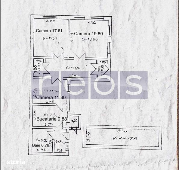 Apartament cu 3 camere semidecomandat în Coșbuc