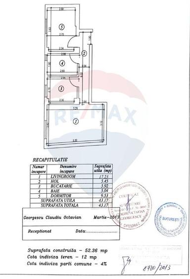 Apartament cu 2 camere decomandat, mobilat în Militari