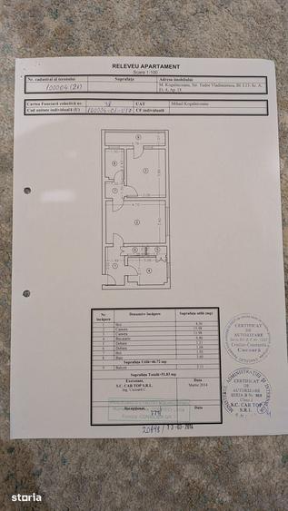 Apartament cu 2 camere în Mihail Kogălniceanu