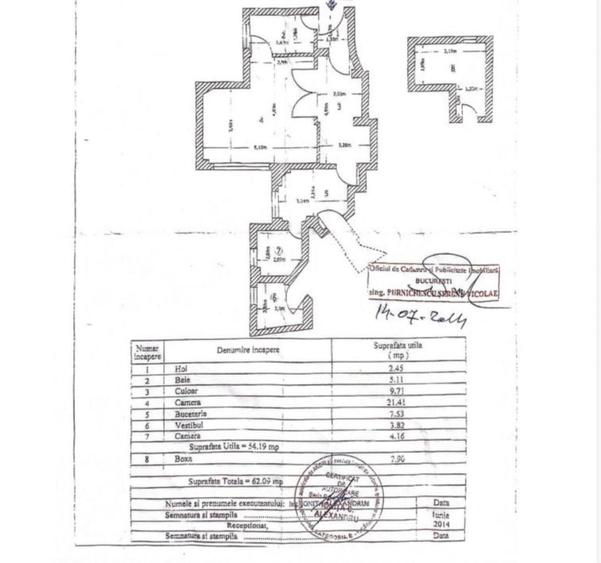 Apartament cu 2 camere în Armeneasca