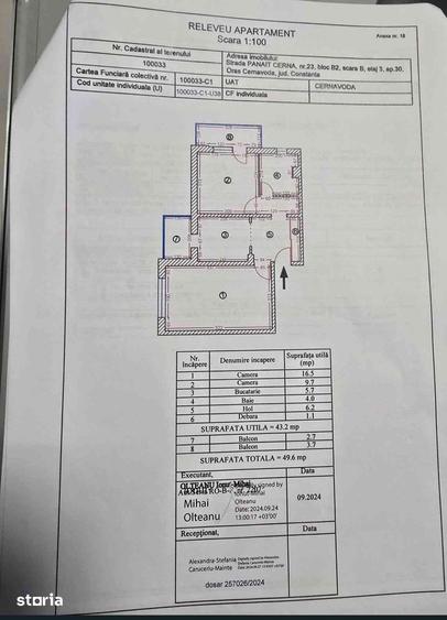 Apartament cu 2 camere, mobilat în Central