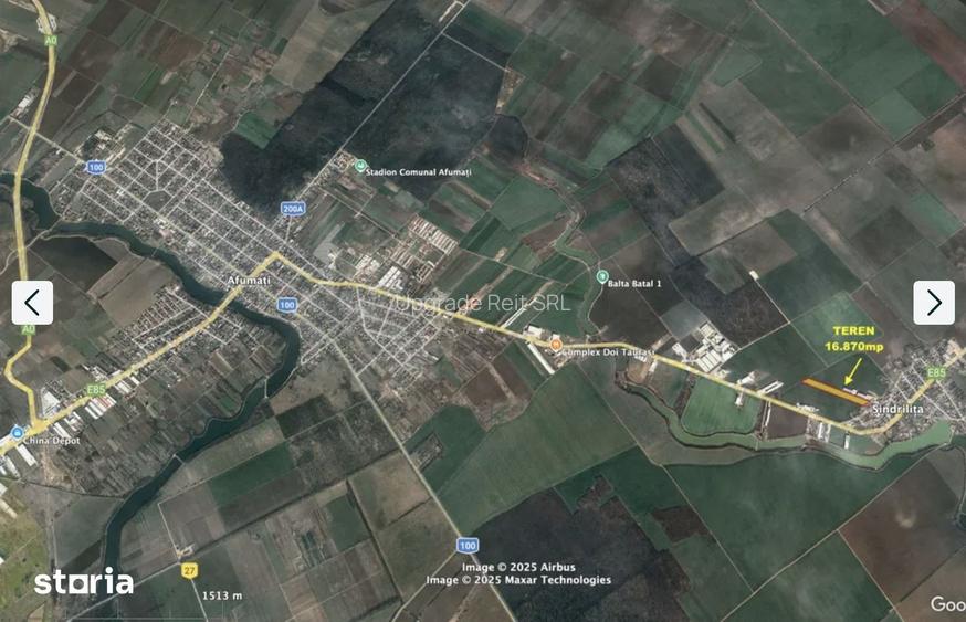 Teren 16.87omp Afumati Ganeasa - curent, utilitati, acces strada