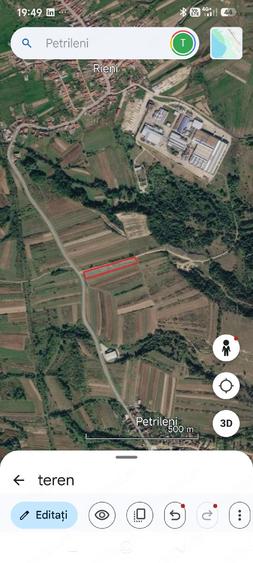 Teren de 2350 mp, în Petrileni