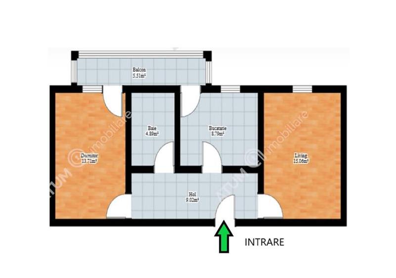 Apartament cu 2 camere decomandat, mobilat în Turnișor