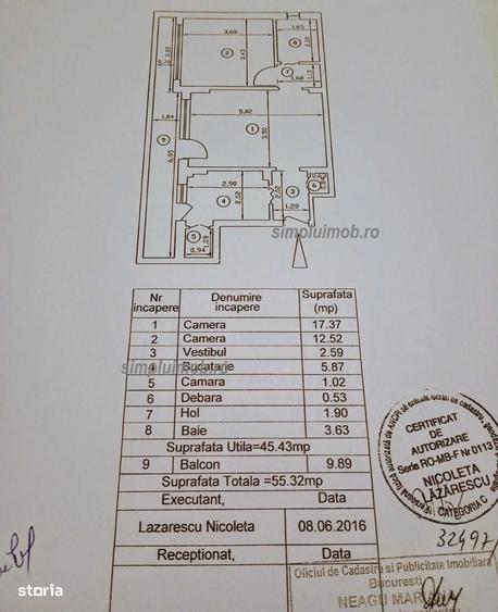 Apartament cu 2 camere semidecomandat în Cantemir