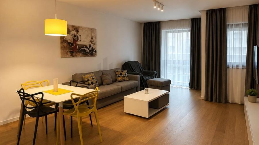 Apartament cu 2 camere semidecomandat, mobilat în Herăstrău
