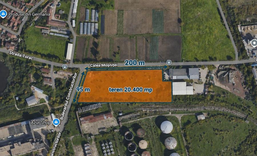 Teren Construcții intravilan de 20400 mp, în Buziașului
