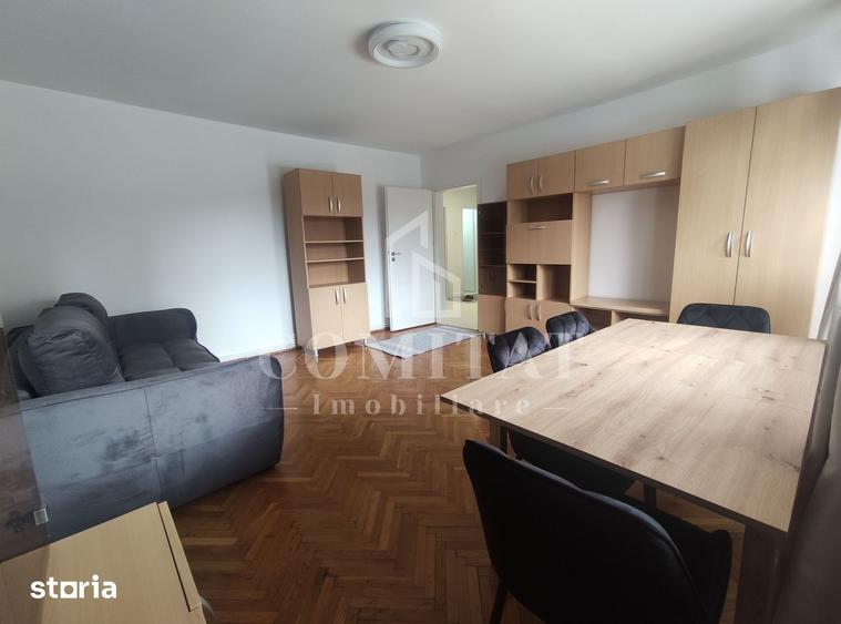 Apartament cu 3 camere decomandat, mobilat în Plopilor