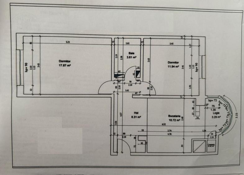 Apartament cu 2 camere decomandat, mobilat în Plopilor