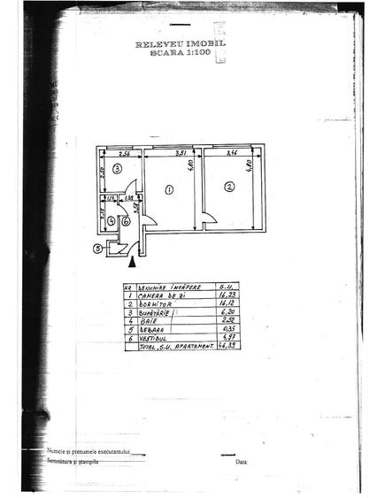 Apartament cu 2 camere nedecomandat în Universitate