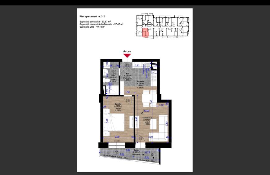 Apartament cu 2 camere în Băile Felix