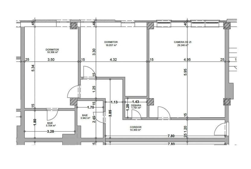 Apartament cu 3 camere în Orașul Nou