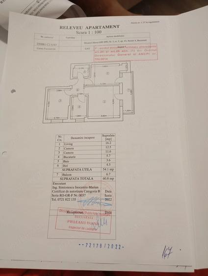 Apartament cu 3 camere decomandat în Central