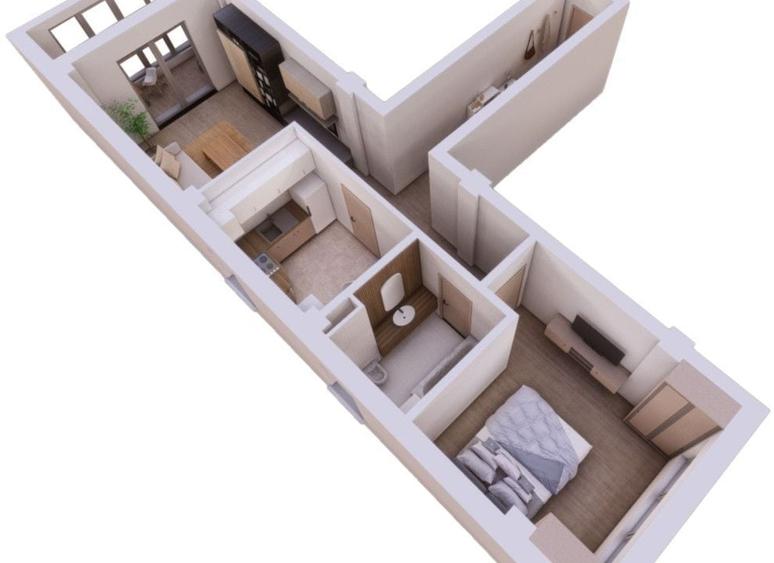 Apartament cu 2 camere decomandat în Popas Păcurari