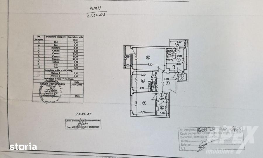 Apartament cu 3 camere decomandat în Titan