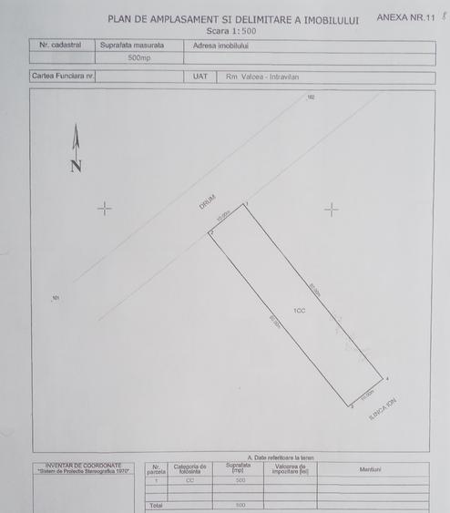 Teren Construcții intravilan de 500 mp, în Ostroveni