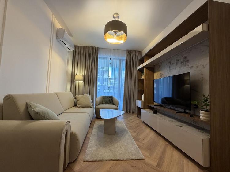 Apartament cu 2 camere semidecomandat, mobilat în Pipera — fotografia 2