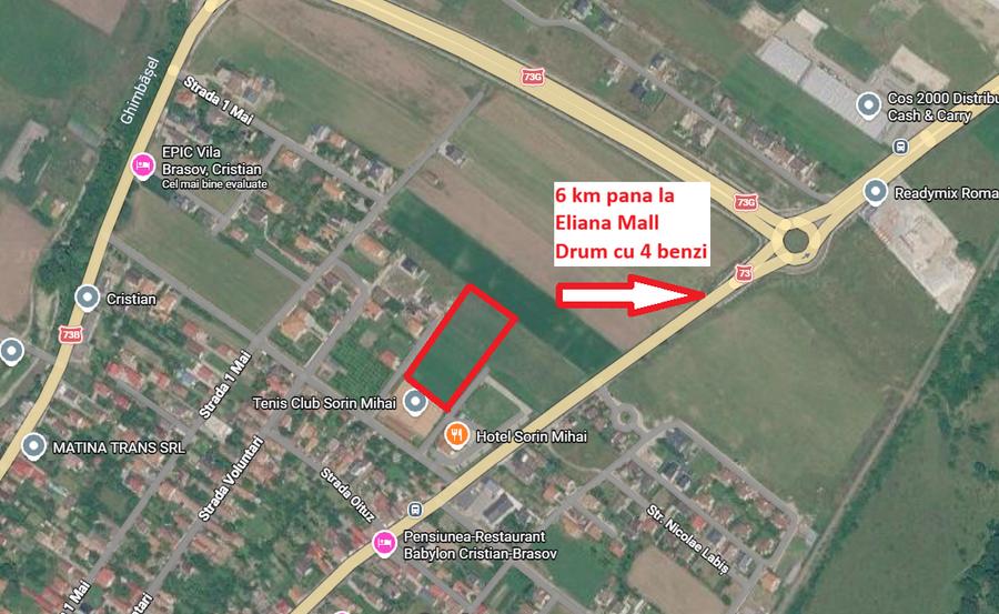 Teren Construcții intravilan de 603 mp, în Cristian