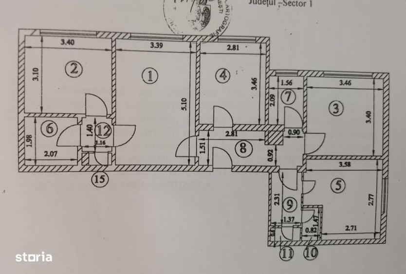Apartament cu 4 camere semidecomandat în Turda