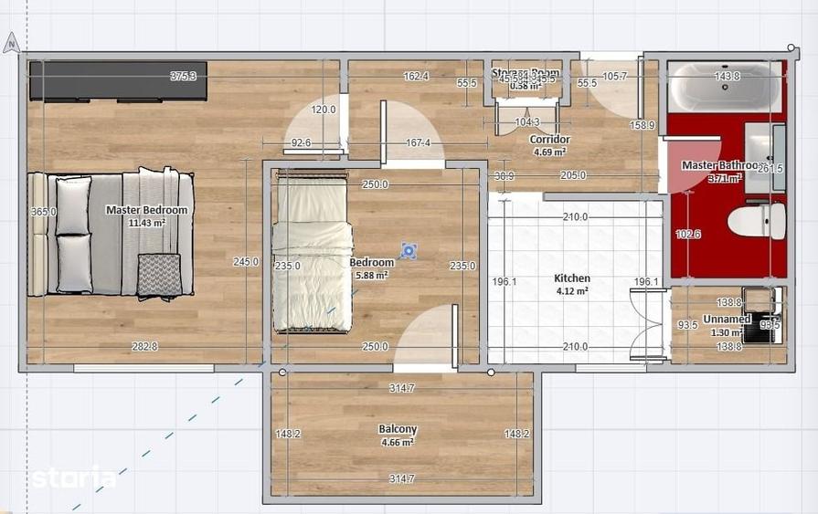 Apartament cu 2 camere în Central
