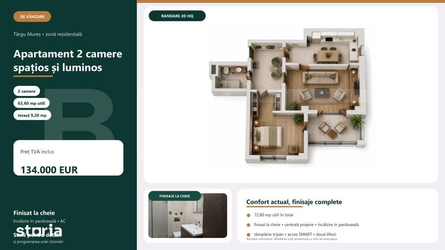 Apartament cu 2 camere în Tudor Vladimirescu