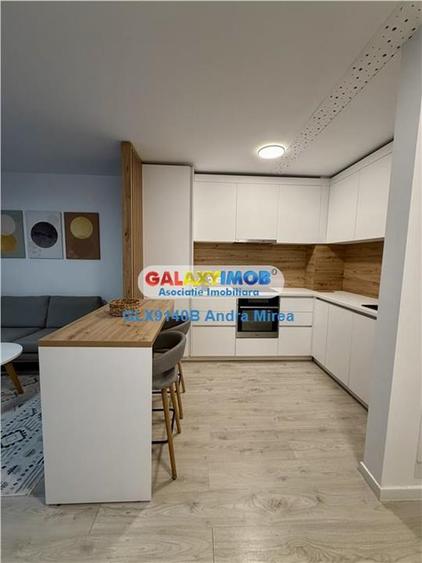 Apartament cu 2 camere semidecomandat, mobilat în Băneasa