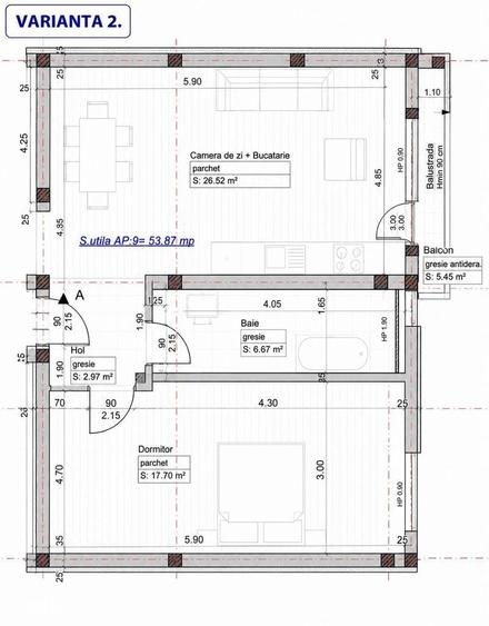 COMISION 0%|Apartament 2 camere | 53,87 mp | Giroc | Parcare Inclusa - 4