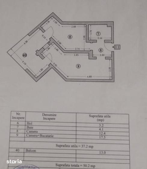 Apartament cu 2 camere decomandat în Central