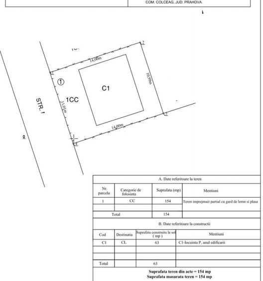 COLCEAG - casa 63 mp , teren 154 mp la 27900 euro - 1