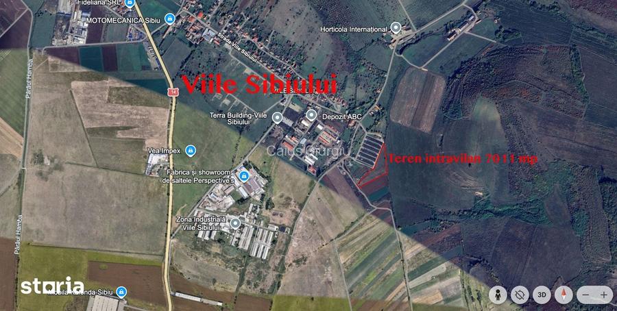 Teren intravilan 7.011 mp Viile Sibiului aproape de DN14 ?i A1