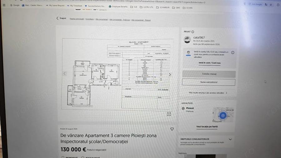 Apartament cu 3 camere decomandat în Democrației