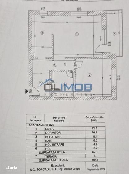Apartament cu 2 camere decomandat în Central
