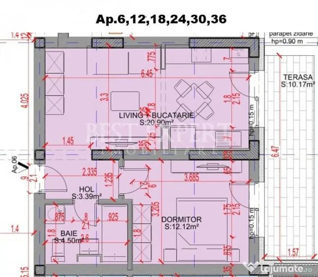 Apartament cu 2 camere semidecomandat în Theodor Pallady