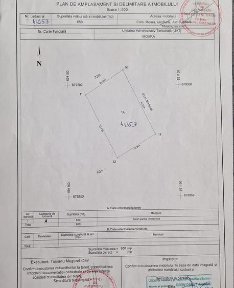 Teren de 650 mp, în Exterior Vest