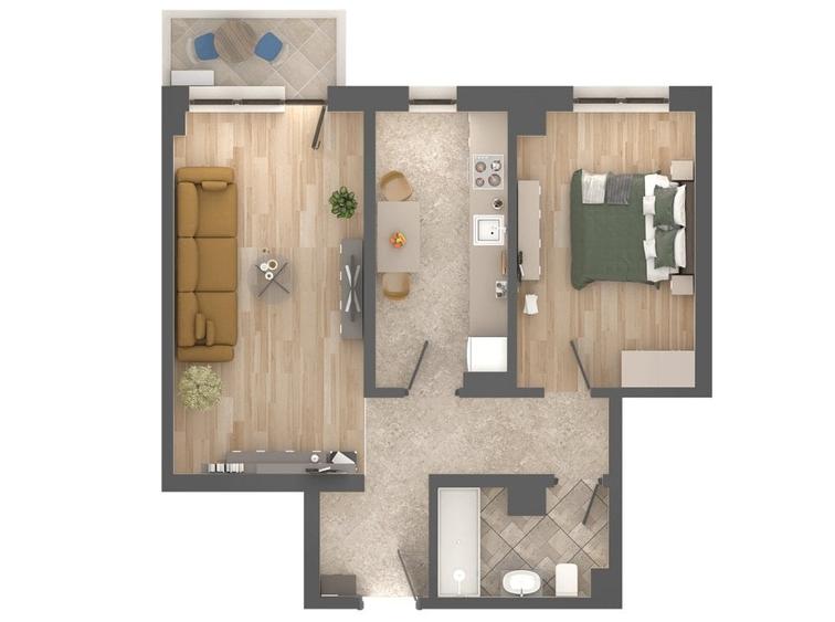 Apartament cu 2 camere decomandat în Central