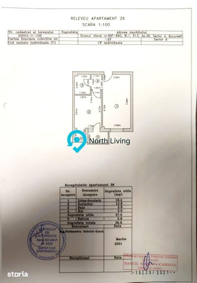 Apartament cu 2 camere semidecomandat în Apărătorii Patriei