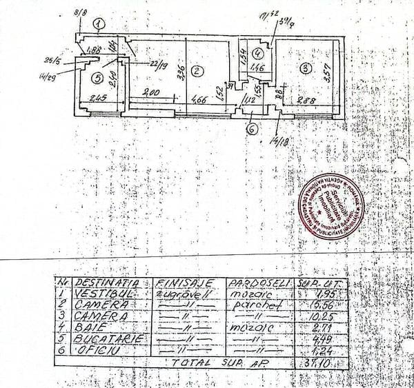 Apartament cu 2 camere semidecomandat în Magheru