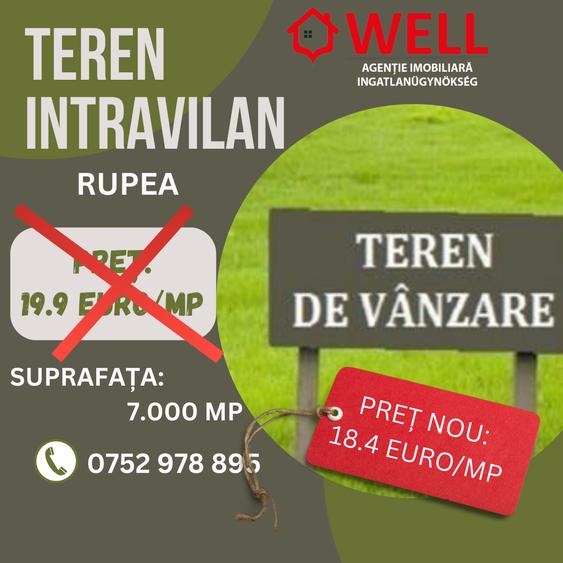 Teren intravilan de 7000 mp, în Exterior Est