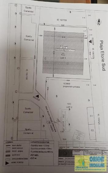 Teren Construcții intravilan de 1200 mp, în Central