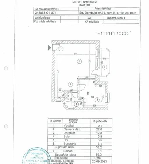 Apartament cu 2 camere semidecomandat, mobilat în Tineretului