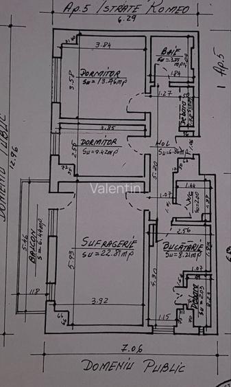 Apartament cu 3 camere decomandat în Nord
