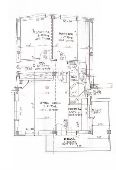 Apartament cu 3 camere decomandat în Central