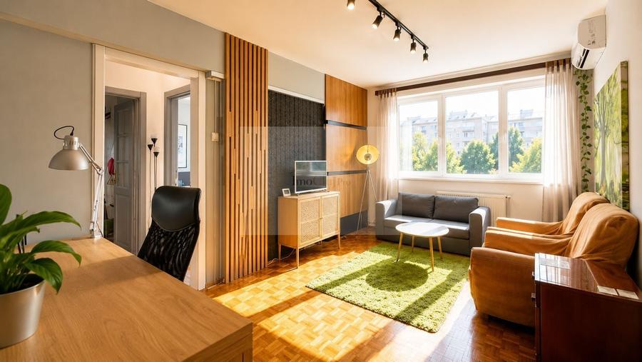 Apartament cu 2 camere semidecomandat, mobilat în Grigorescu